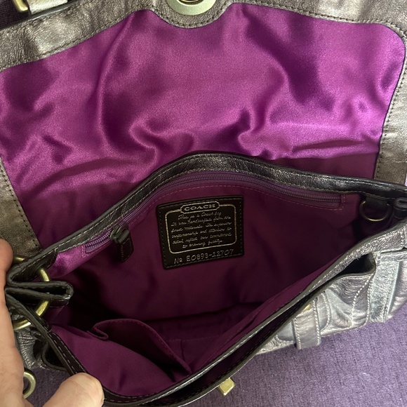 12707 Coach Garcia Bronze Leather Clutch Wristlet Bag - Picture 4 of 4